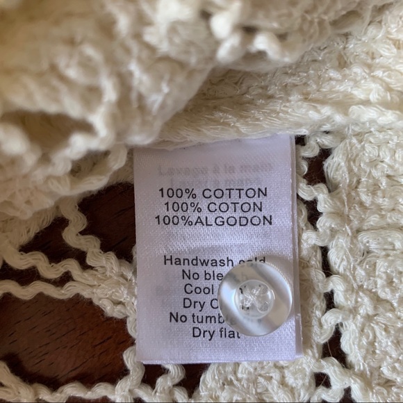 Pullover Knit Coverup Top, Ivory, Anthropologie, M - Picture 12 of 12